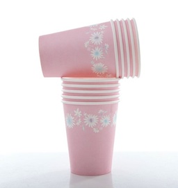 Daisy Chain Pink  - paper cups